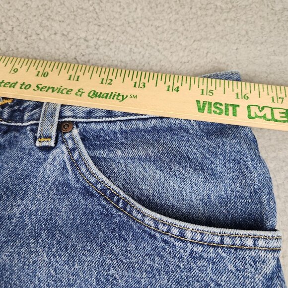 Vintage Lee Jeans Men's 32x30 Straight Leg Wallet Fade Classic Blue Denim Pants - Picture 3 of 9